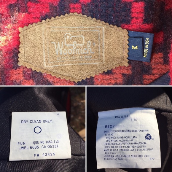 Vintage Woolrich Blanket Coat M Southwest Red Wool - Picture 7 of 7